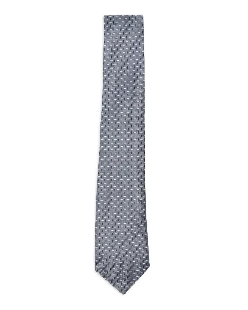 Canali geometric-pattern tie - Blau Blau