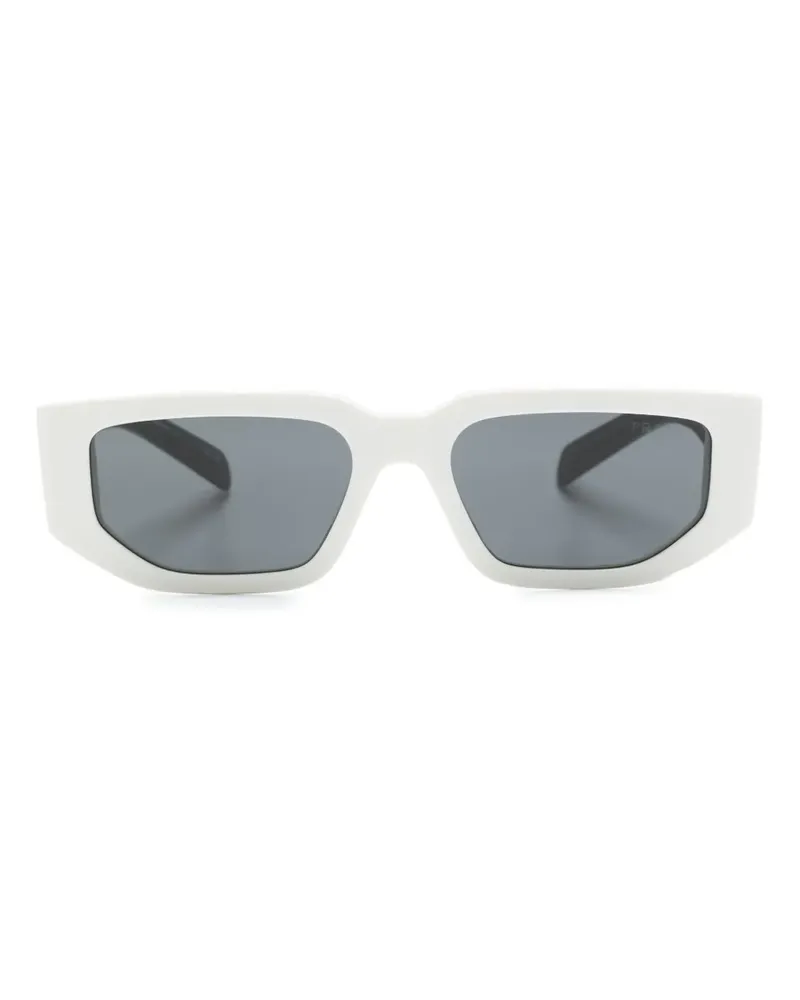 Prada Sonnenbrille mit eckigem Gestell - Weiß Weiß