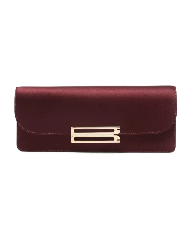 Victoria Beckham Dorian Clutch aus Satin - Rot Rot