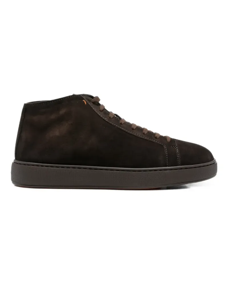 Santoni Clean Icon high-top sneakers - Braun Braun