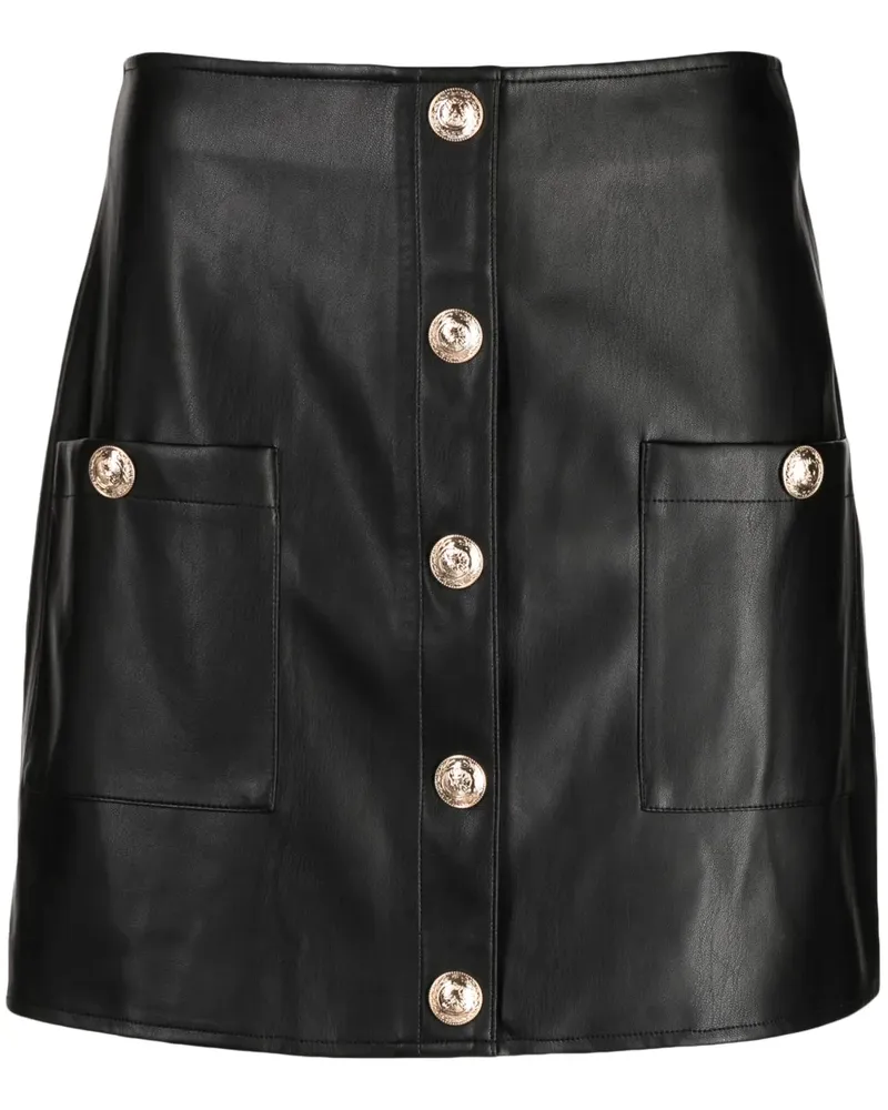 L'Agence Ausgestellter Minirock - Schwarz Schwarz