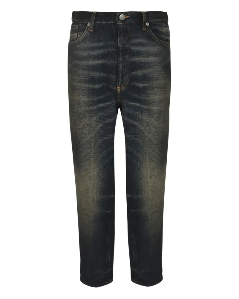 Dondup Jeans mit Tragefalten - Schwarz Schwarz