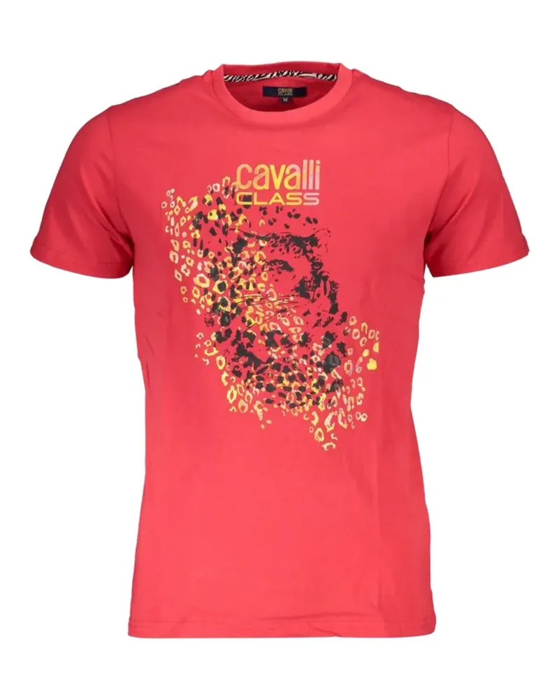 Roberto Cavalli print-detail round-neck T-shirt - Rot Rot