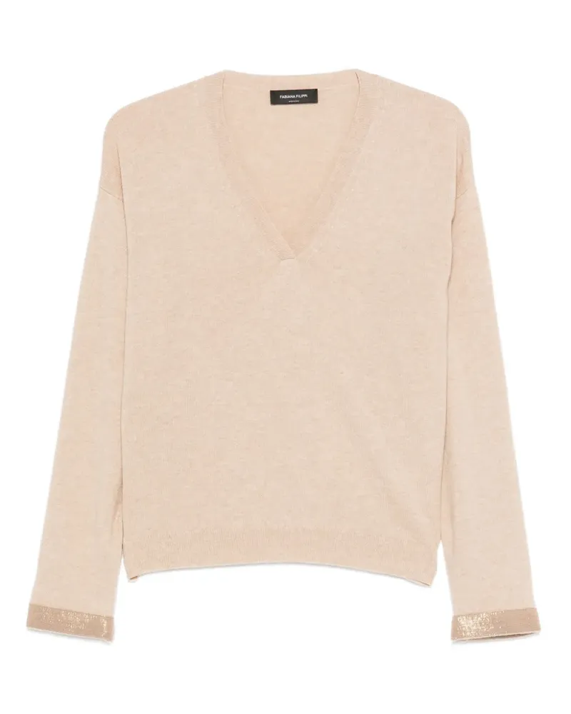 Fabiana Filippi Pullover mit Pailletten - Nude Nude
