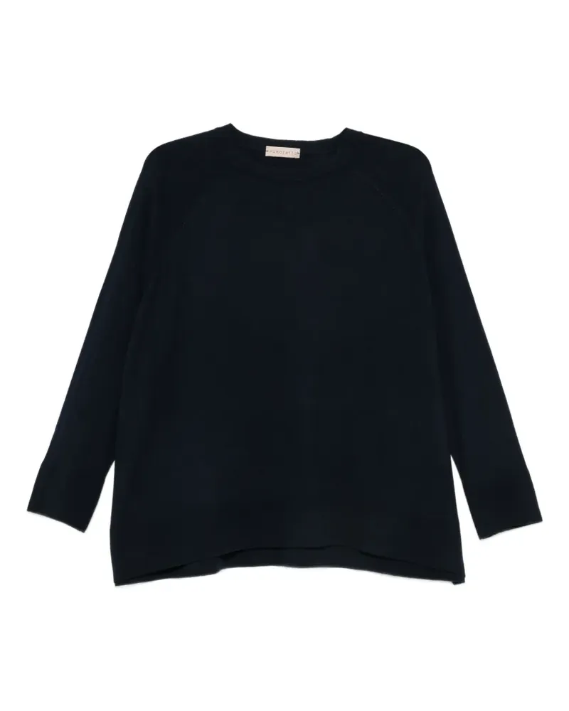Purotatto Pullover mit Raglanärmeln - Blau Blau