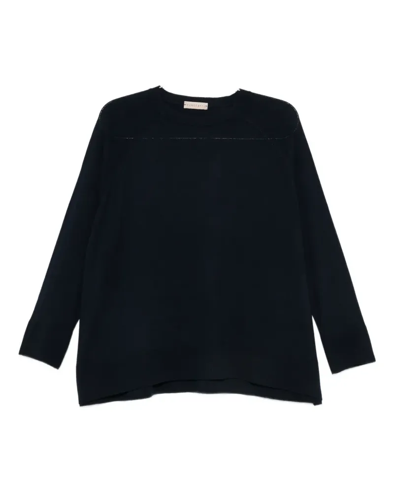 Purotatto Pullover mit Raglanärmeln - Blau Blau
