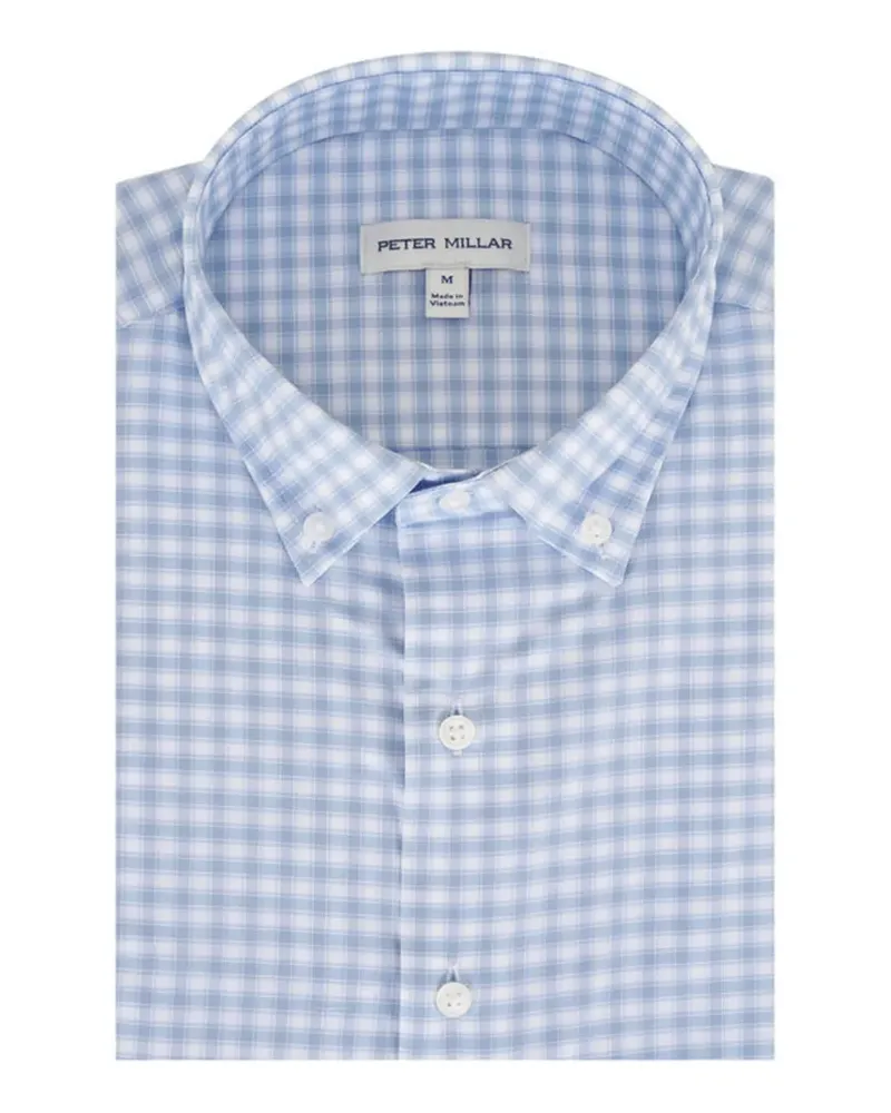 Peter Millar Kariertes Lewis Hemd - Blau Blau