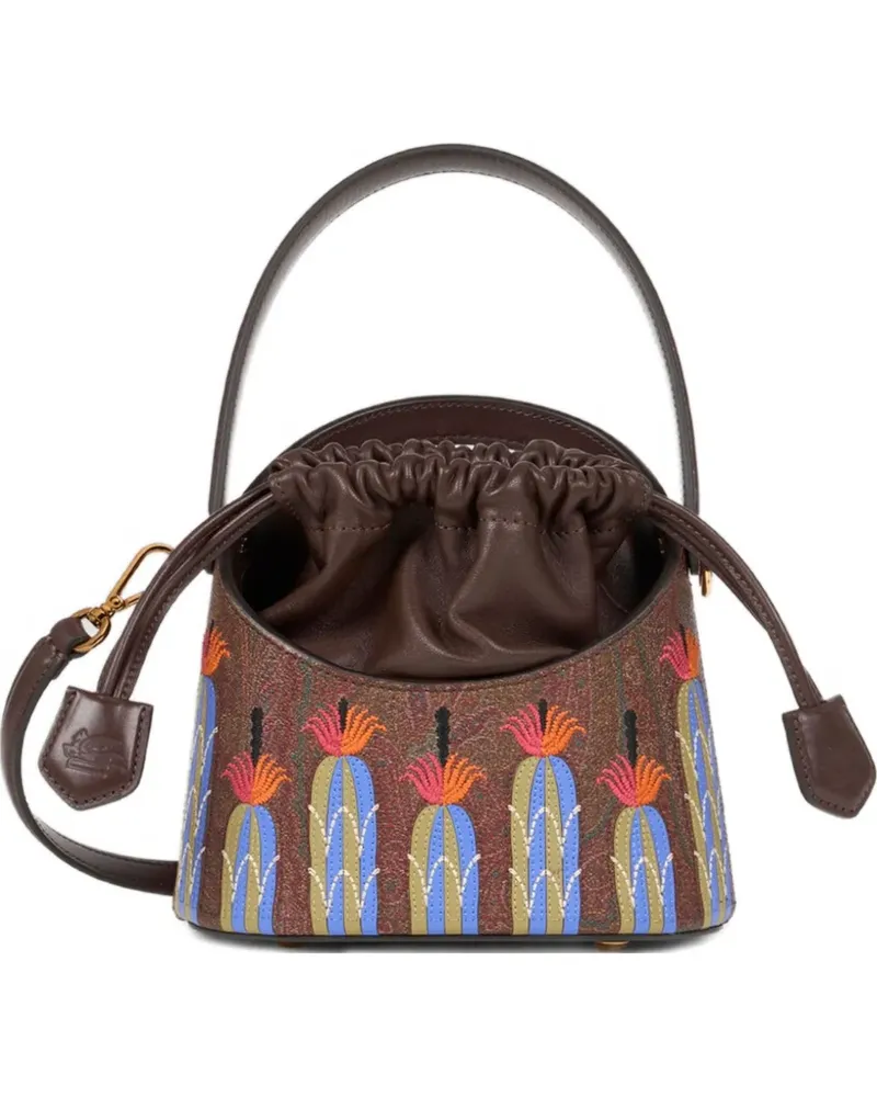 Etro x Agostino Iacurci kleine Saturno Beuteltasche - Braun Braun