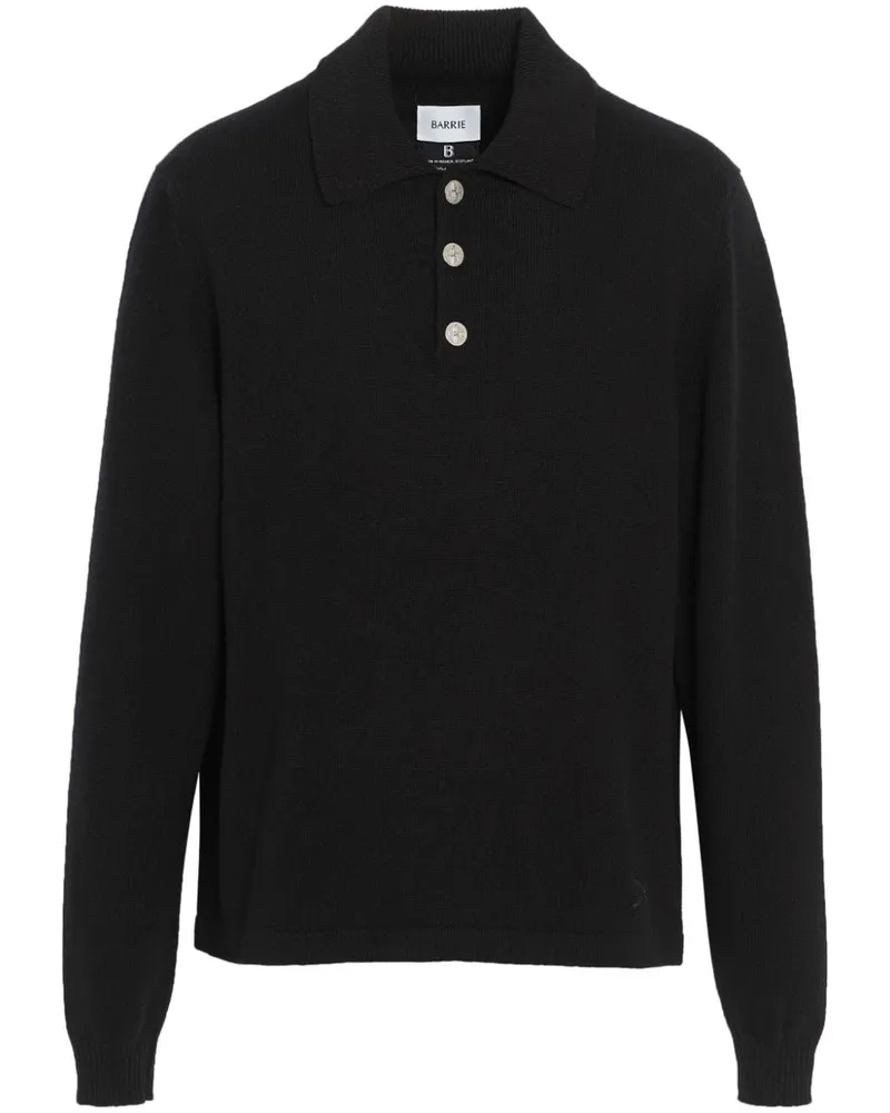 Barrie B Label Poloshirt aus Kaschmir - Schwarz Schwarz