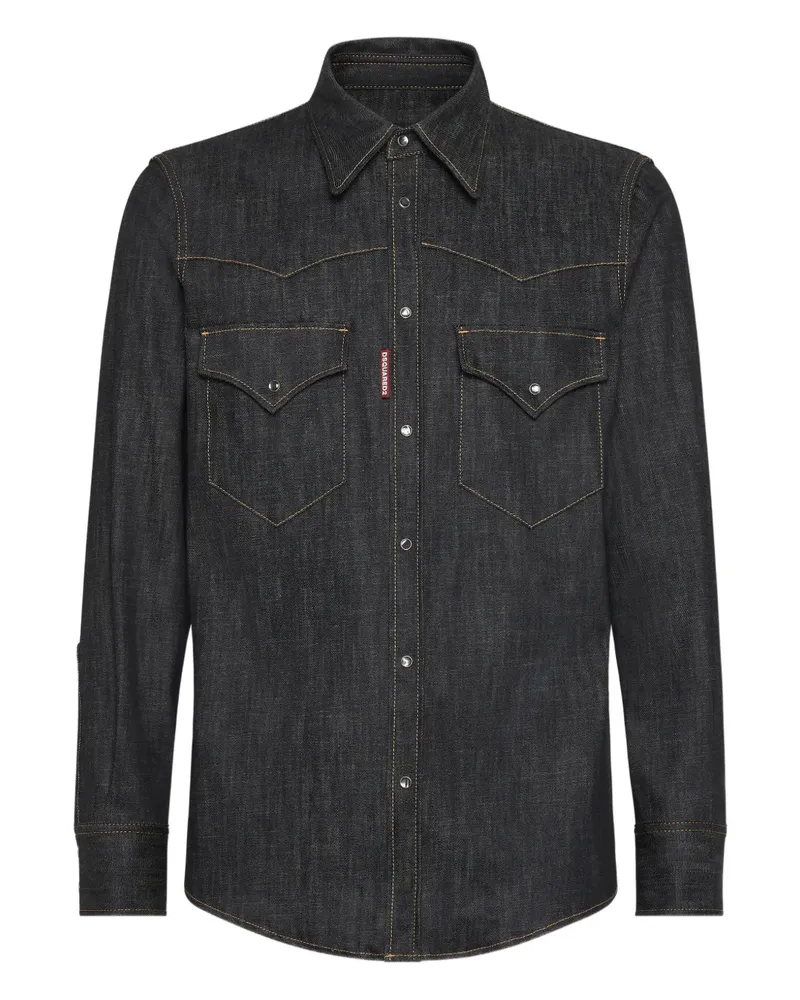 Dsquared2 Hemd im Western-Look - Schwarz Schwarz