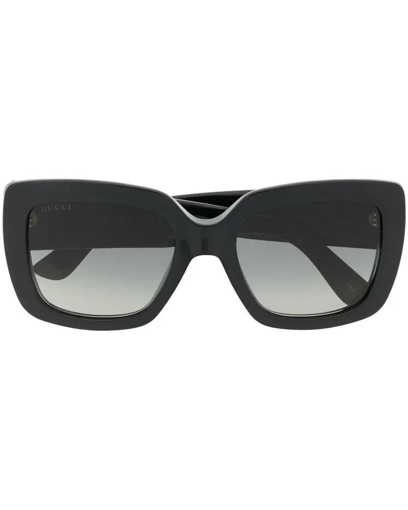 Gucci Sonnenbrille mit GG - Schwarz Schwarz