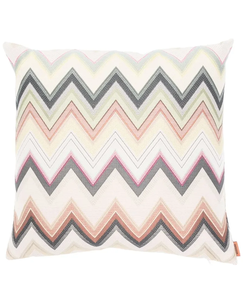 Missoni Home Agadir Kissen mit Zickzackmuster (40cm x 40cm) - Nude Nude