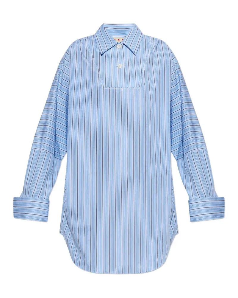 Marni striped cotton dress - Blau Blau
