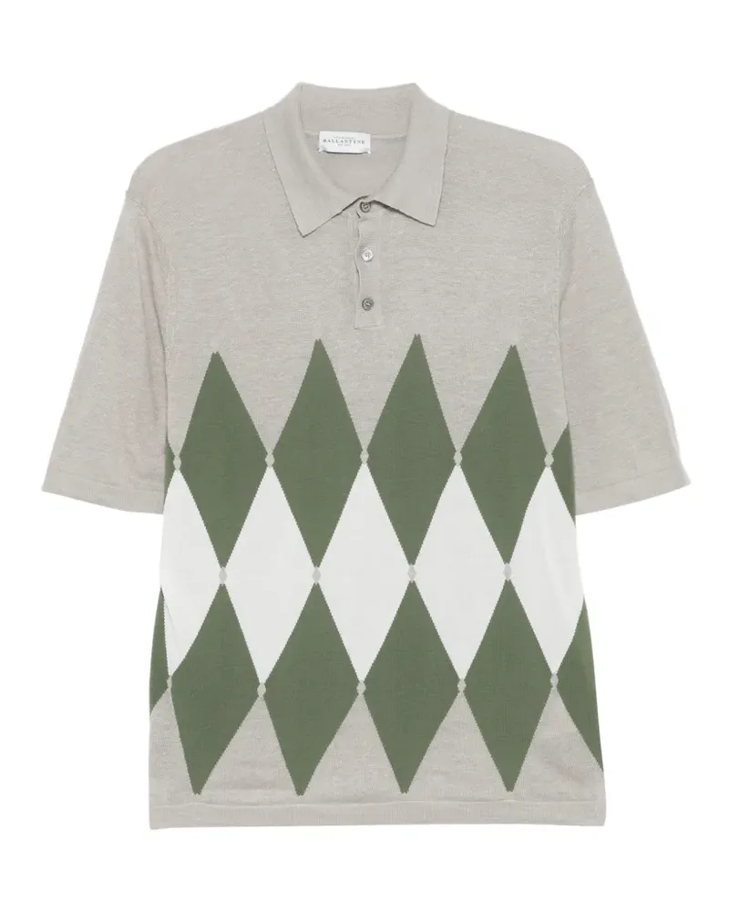 Ballantyne argyle-pattern polo shirt - Nude Nude