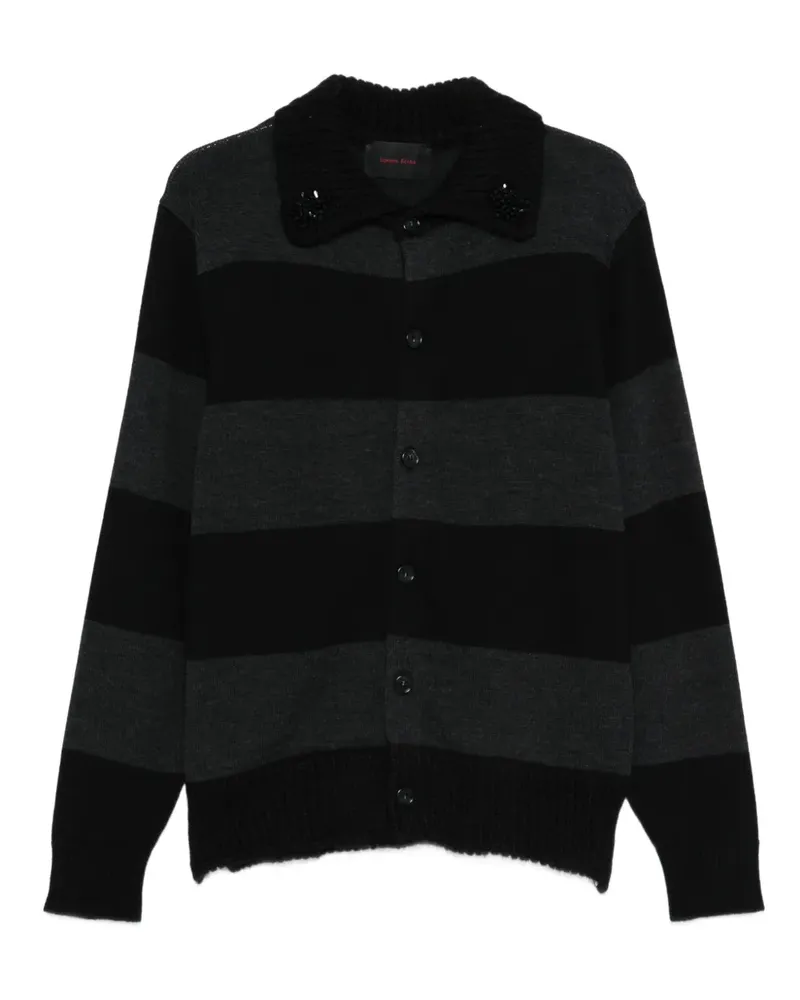 Simone Rocha Verzierter Cardigan mit Streifen - Grau Grau