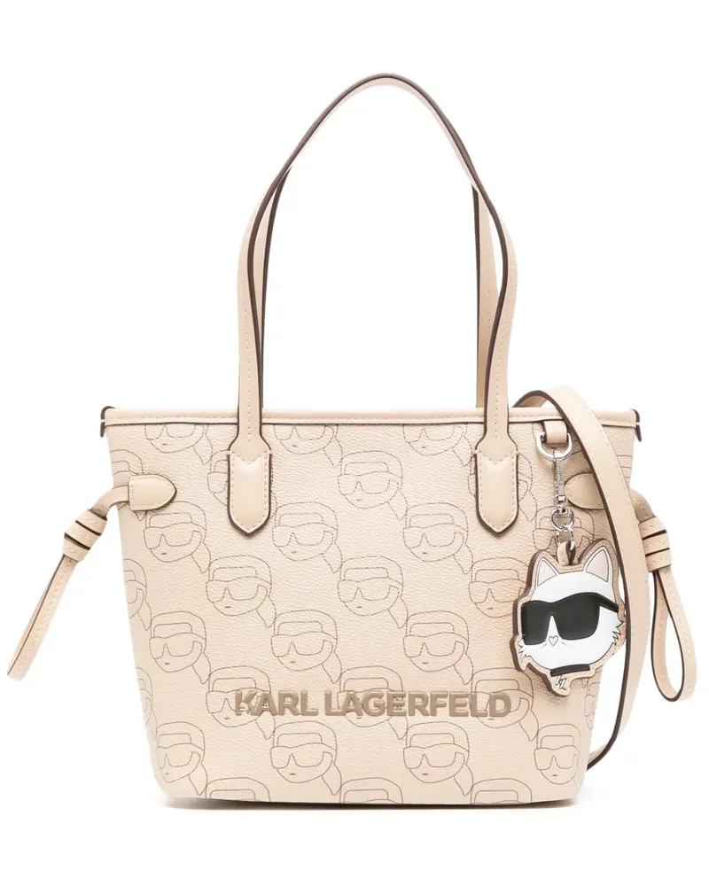 Karl Lagerfeld Ikon Monogram Tote Bag - Nude Nude