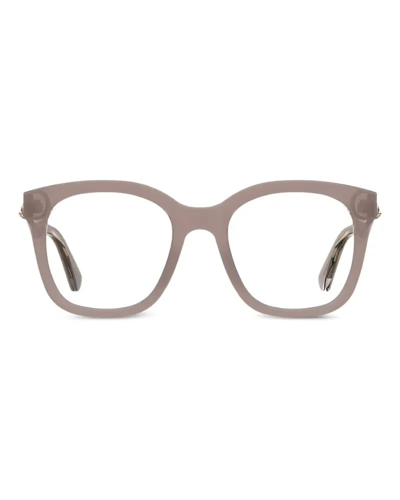 Moschino full-rim glasses - Nude Nude