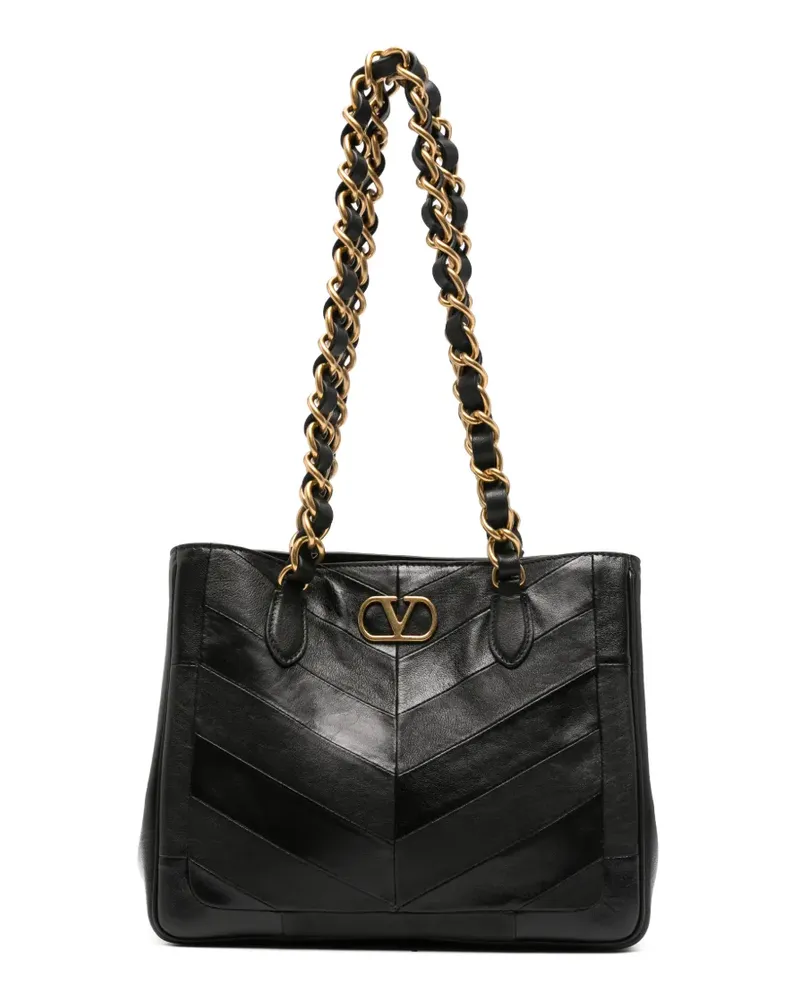 Valentino Garavani Kleine Laseine VLogo Schultertasche - Schwarz Schwarz