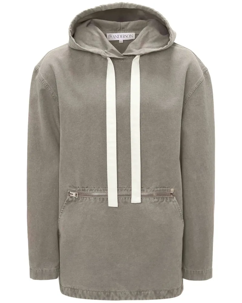 J.W.Anderson Stückgefärbter Hoodie - Grau Grau