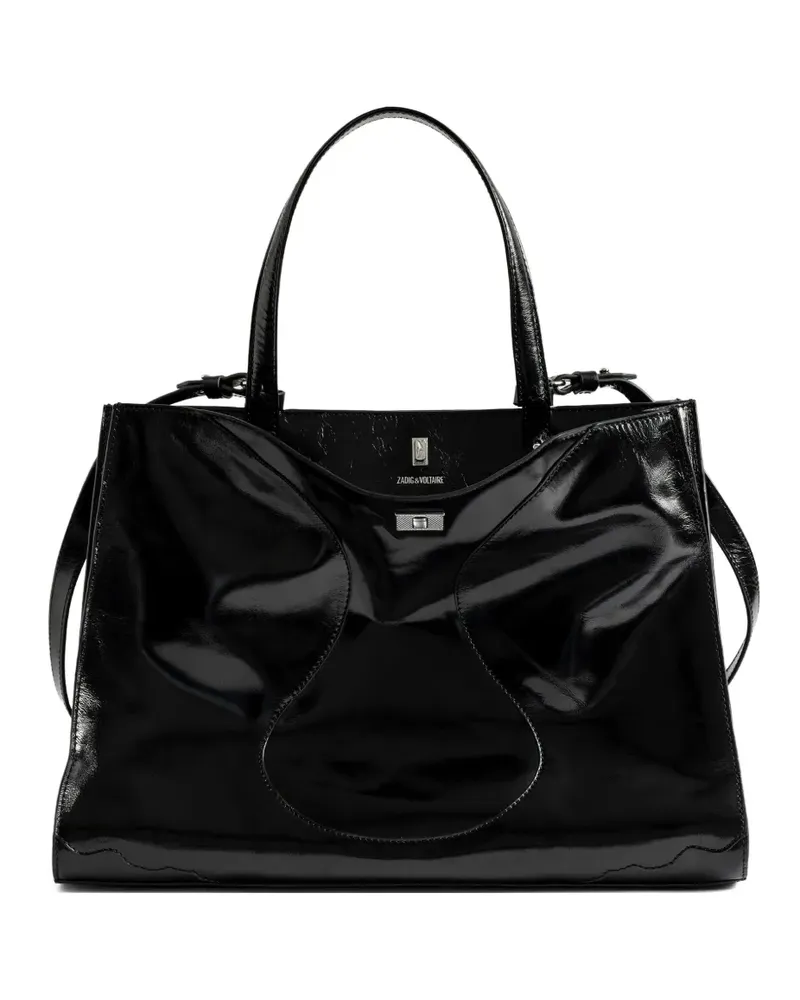 Zadig & Voltaire Jack Vintage patent-leather tote bag - Schwarz Schwarz