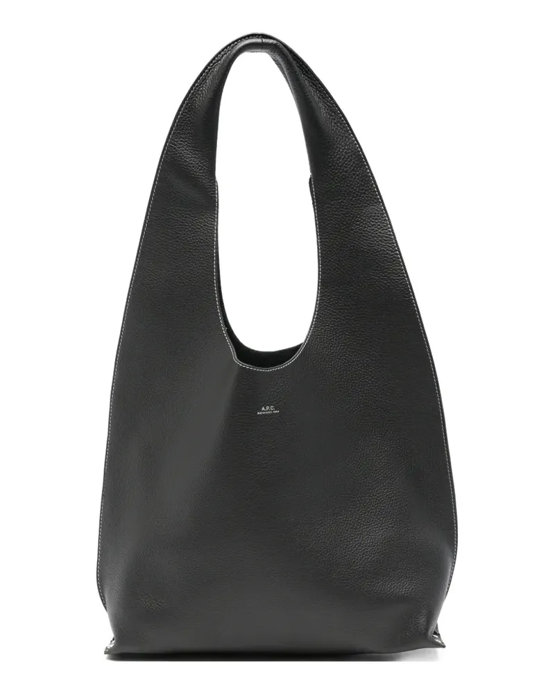 A.P.C. Le Neige grainy-leather shoulder bag - Schwarz Schwarz