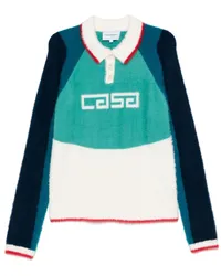 Casablanca Paris Pullover mit Intarsien-Logo Blau