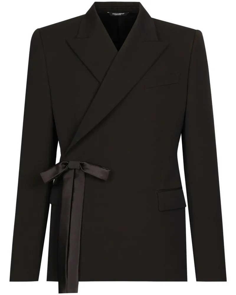 Dolce & Gabbana Sakko mit Schleifendetail - Schwarz Schwarz
