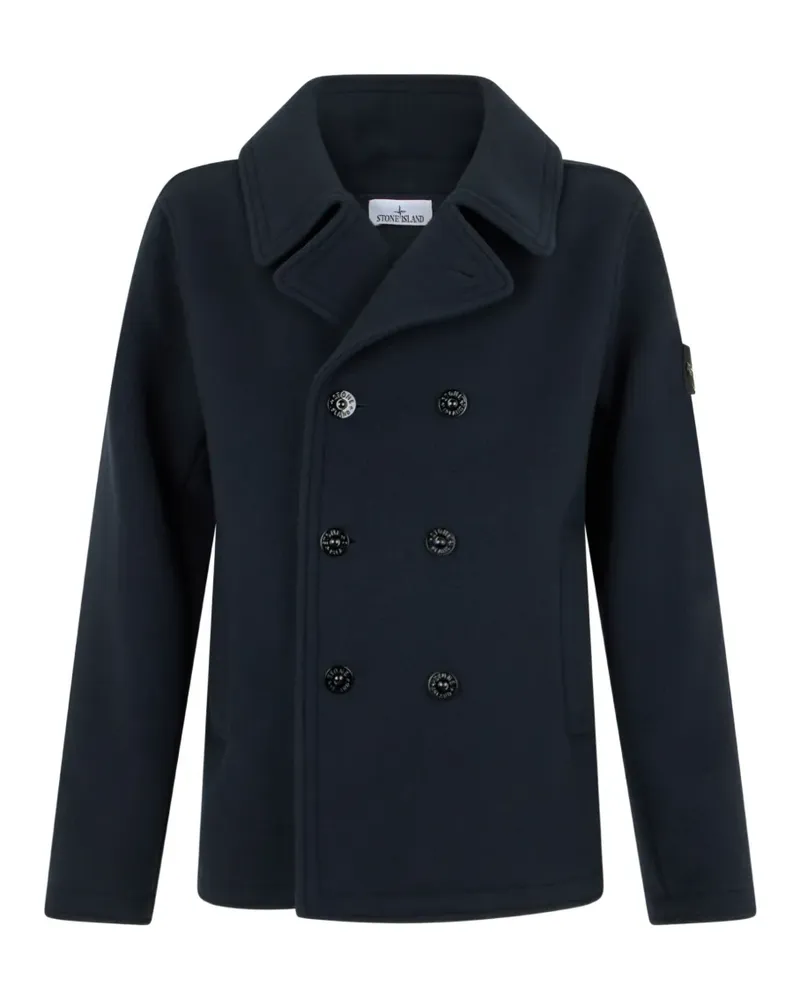 Stone Island 4100040 schwere Melton Cabanjacke - Blau Blau