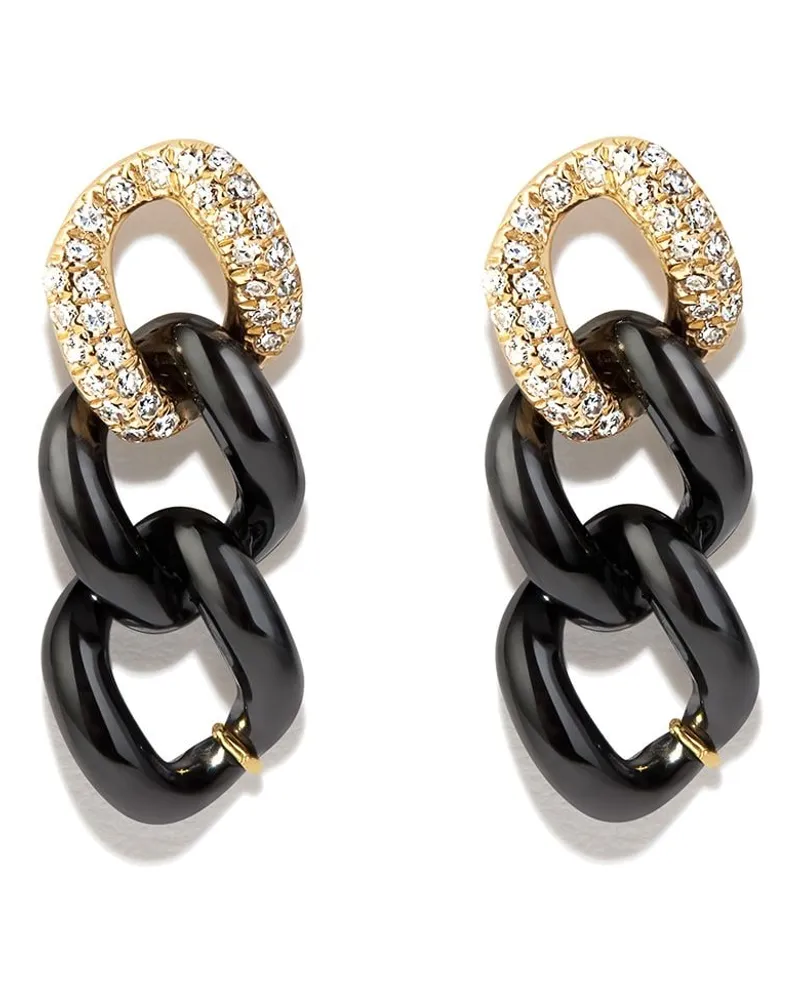 SHAY 18kt Gelbgoldohrringe mit Diamanten Gold