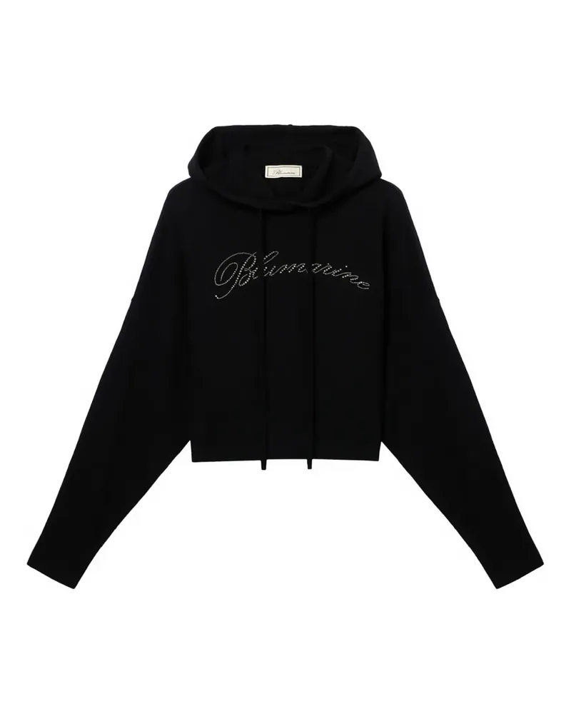 Blumarine Hoodie mit Strass - Schwarz Schwarz
