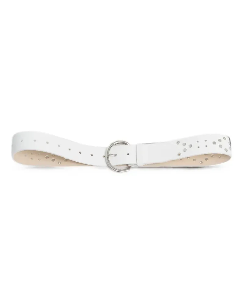 Marni white leather belt with studs - Weiß Weiß