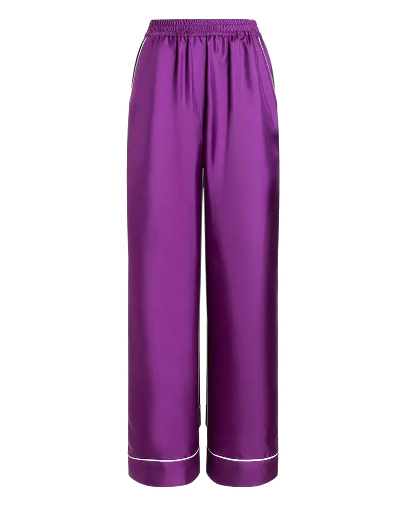 Dolce & Gabbana Hose aus Seide - Violett Violett