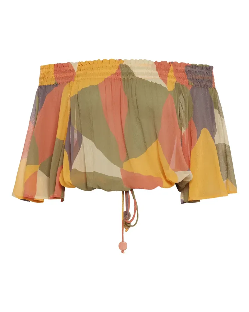 Eres Gesmokte Bluse - Orange Orange