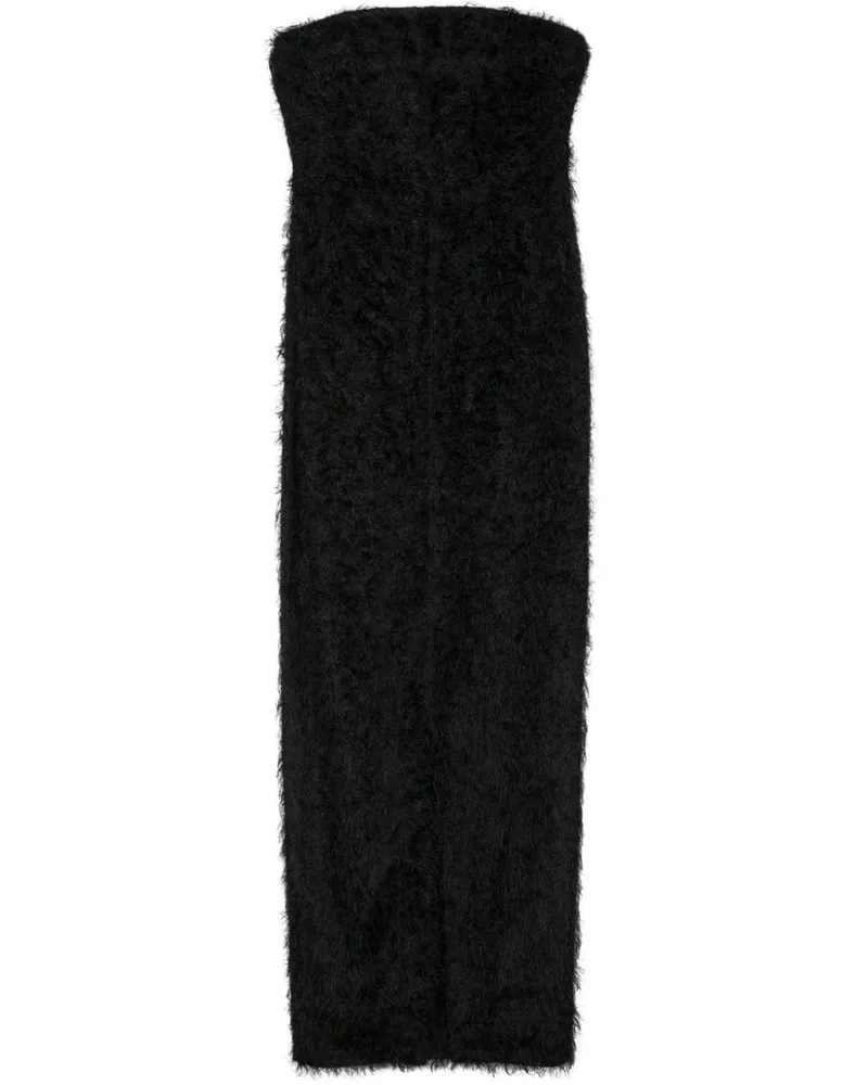 Totême Schulterfreies Fil-Coupé-Kleid - Schwarz Schwarz