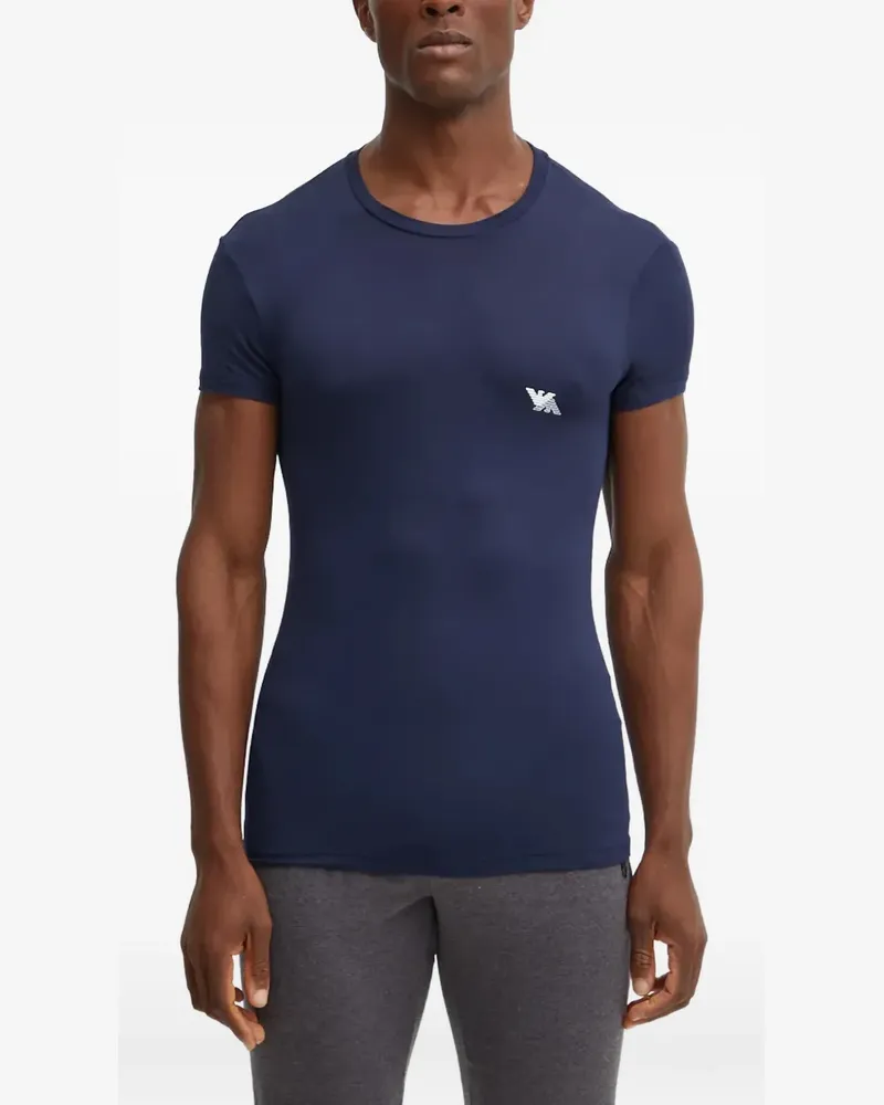 Emporio Armani T-Shirts mit Logo-Print (2er-Set) - Blau Blau