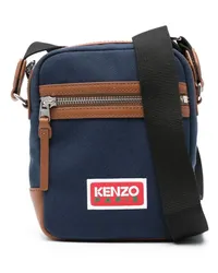 Kenzo Canvas-Kuriertasche mit Logo-Stickerei Blau