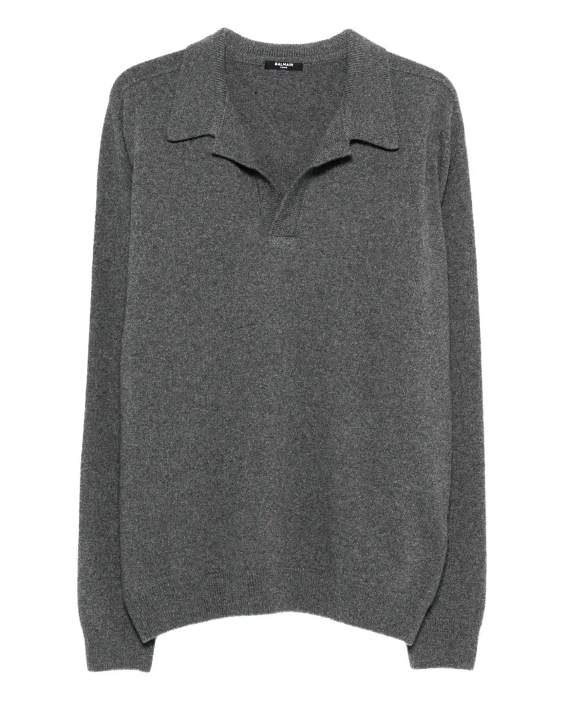 Balmain polo-collar sweater - Grau Grau