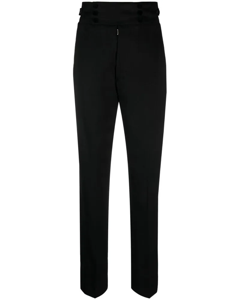 Maison Margiela Tapered-Hose mit Ziernähten - Schwarz Schwarz