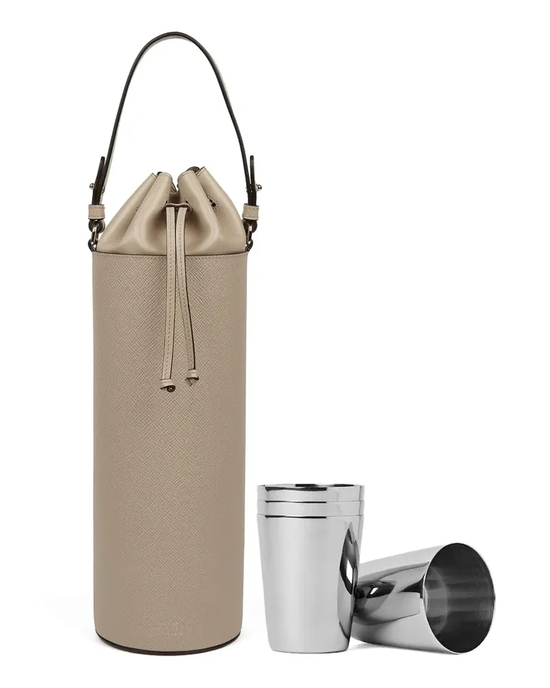 Smythson drawstring panama wine tote - Nude Nude