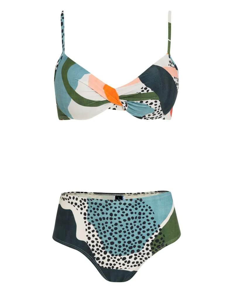Lygia & Nanny Veronica Bikini mit abstraktem Print - Blau Blau