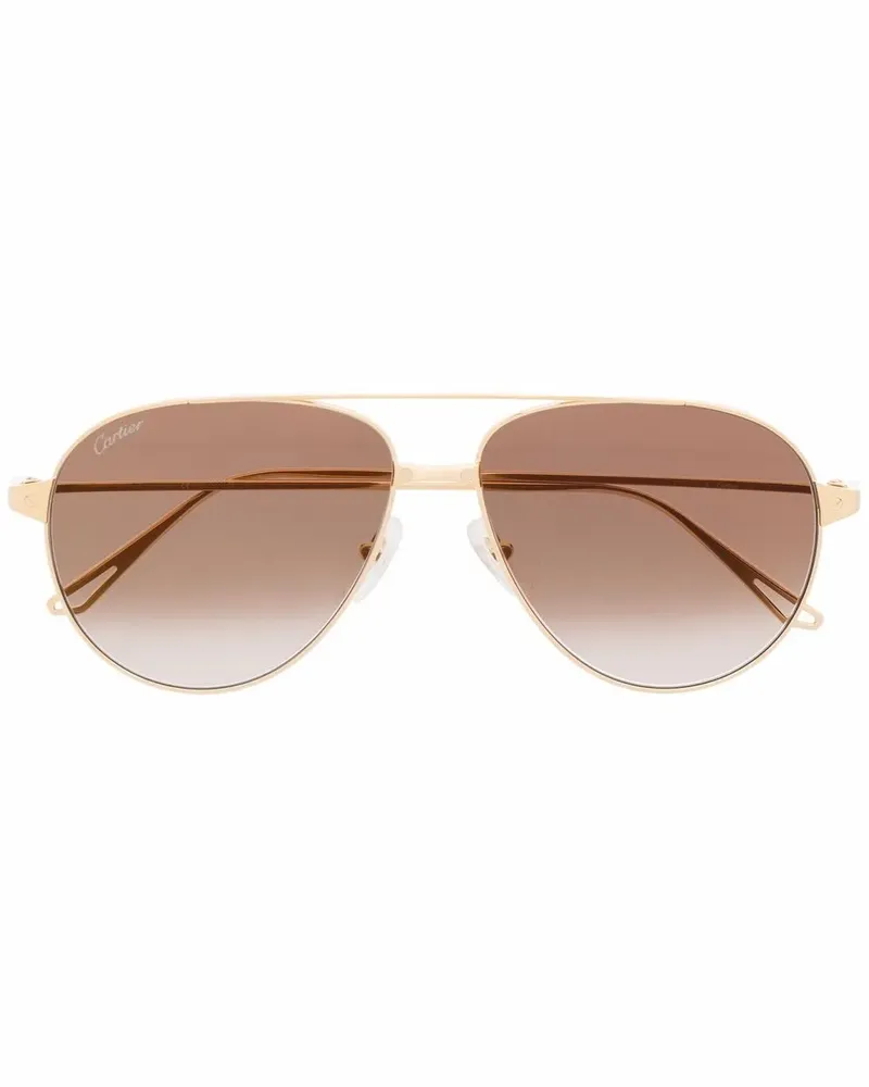 Cartier Klassische Pilotenbrille - Gelb Gelb