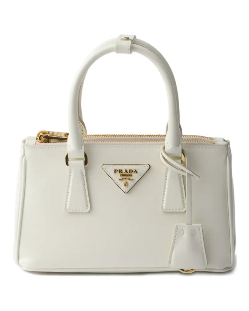 Prada Mini Galleria Handtasche - Weiß Weiß