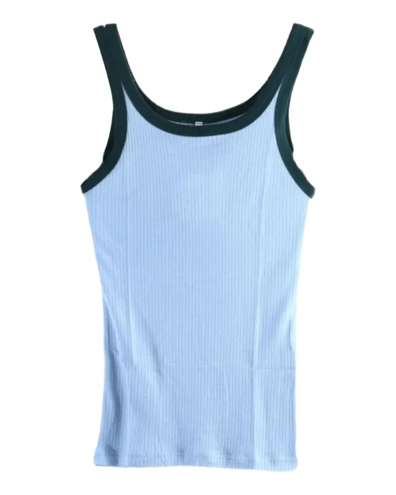 Baserange Racer Tanktop aus geripptem Strick - Blau Blau