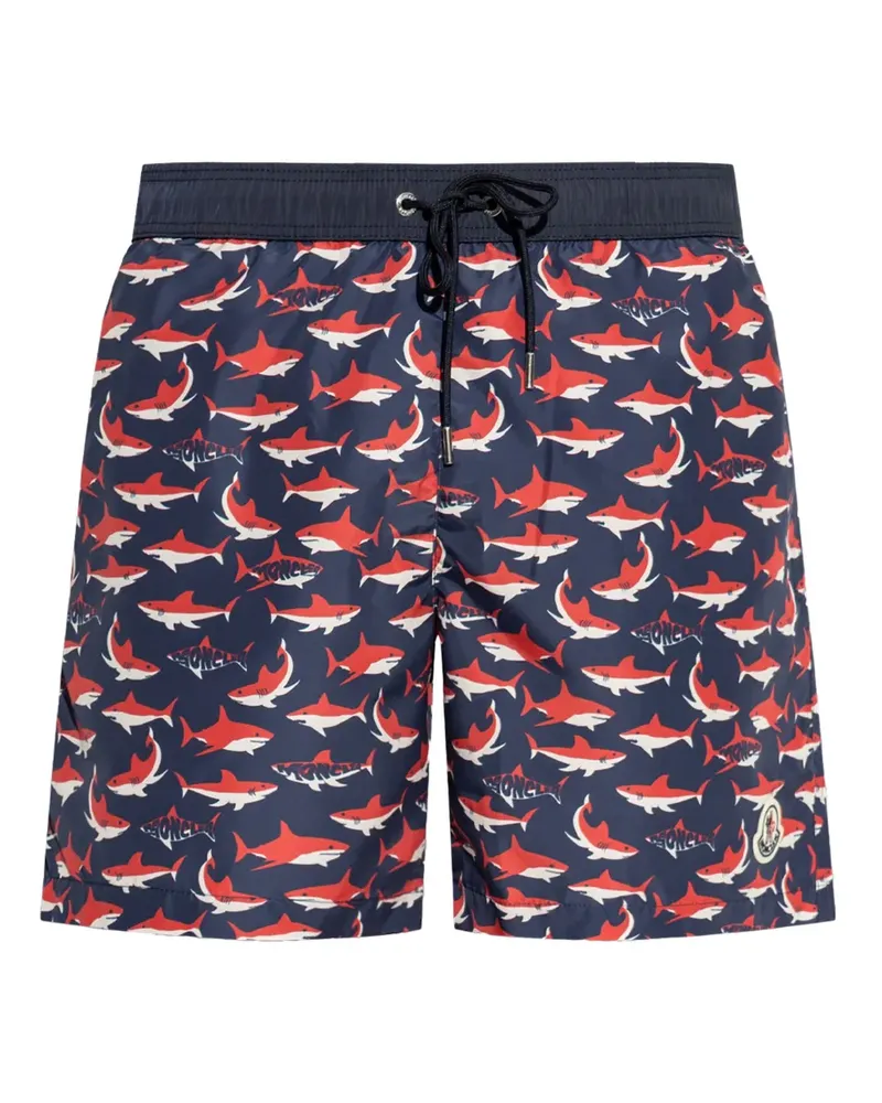 Moncler Badeshorts mit Print - Blau Blau