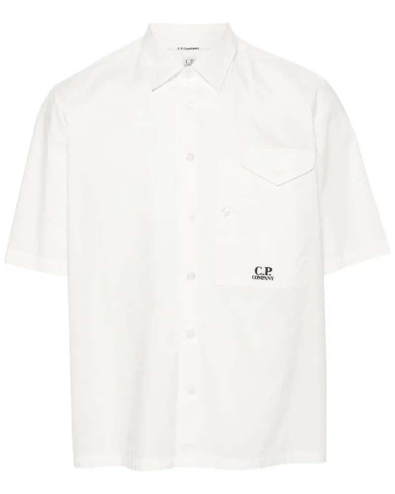 C.P. Company Hemd mit Logo-Stickerei - Weiß Weiß
