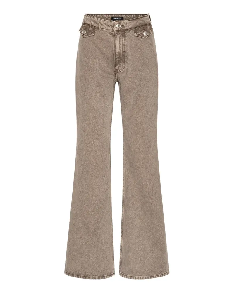 ROTATE Birger Christensen Ausgestellte High-Waist-Jeans - Grau Grau