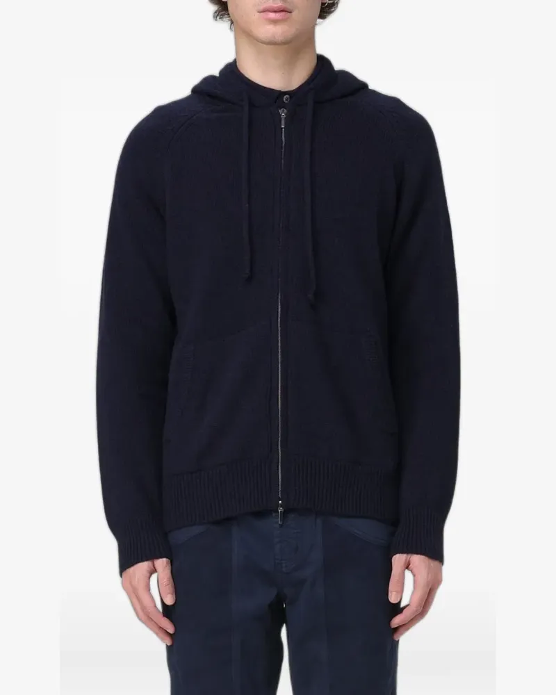 XC knitted zip-up hoodie - Blau Blau