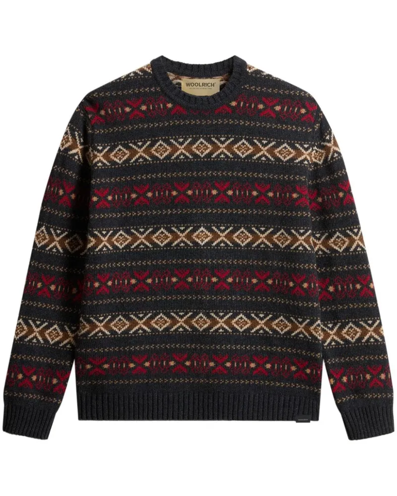 Woolrich Pullover in Fair-Isle-Strick - Braun Braun
