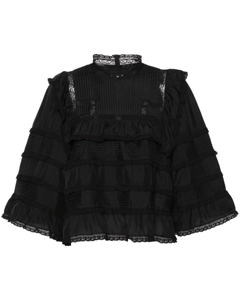 Isabel Marant Zalmara Bluse Schwarz