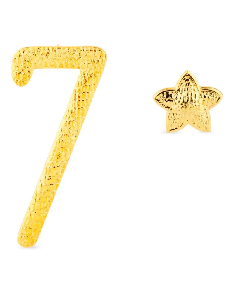 Natia X Lako Ungleiche Hängeohrringe - Gold Gold